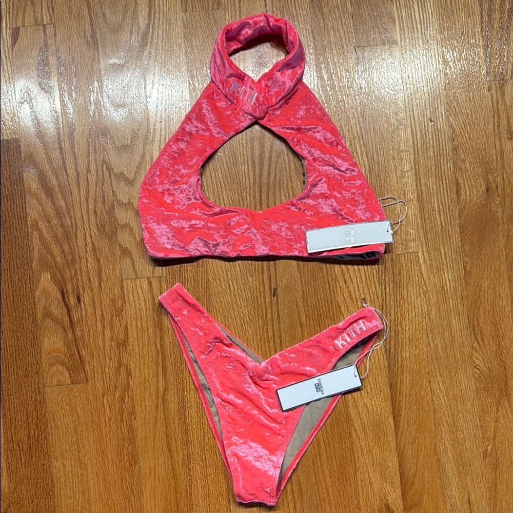 Kith x Frankies Bikinis Velvet Swim Set in Pink